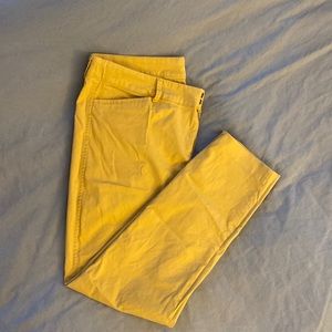 Yellow Chinos. Slash pockets Old Navy size 12